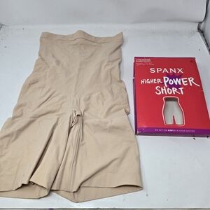 Spanx 2745 Womens 1X Nude Biege Seamless Power High waisted Shapewear